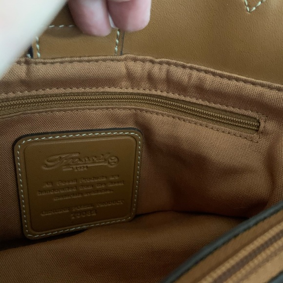 Vintage Fossil Striped Satchel - Picture 8 of 10